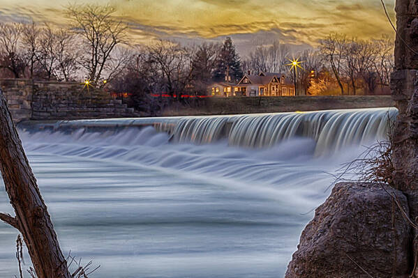 Indiana Art Print featuring the photograph The Falls of White River by Ron Pate