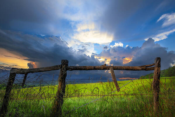 Appalachia Art Print featuring the photograph The Fence at Cades Cove by Debra and Dave Vanderlaan