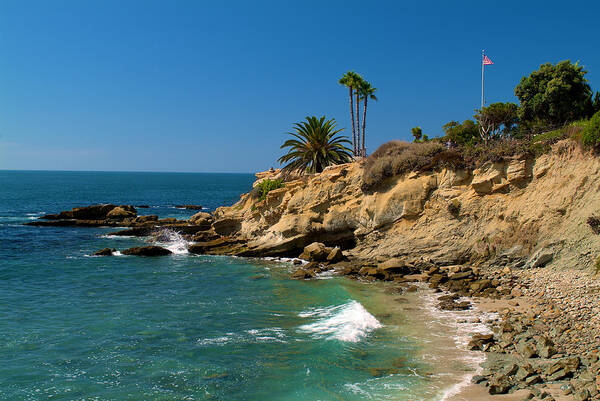 Laguna Beach Art Print featuring the photograph The Flag by Richard J Cassato