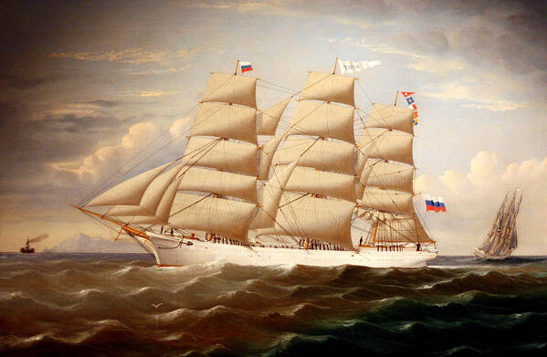 William Howard Yorke Art Print featuring the painting The Frigate Toivo by William Howard Yorke