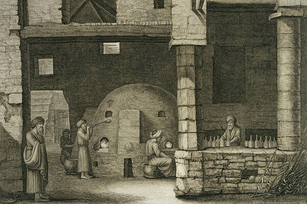 Print Art Print featuring the drawing The Glass Bottle Maker, From Volume II by Nicolas Jacques Conte