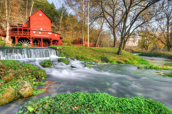 America Art Print featuring the photograph The Hodgson Water Mill - Missouri by Gregory Ballos