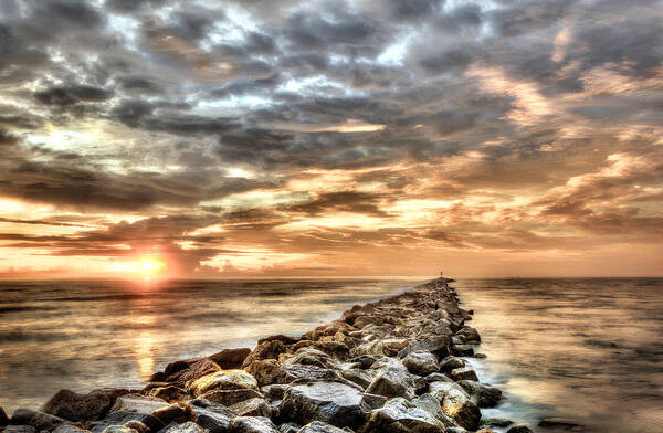 Daytona Art Print featuring the photograph The Jetties at Ponce Inlet by Brent Craft