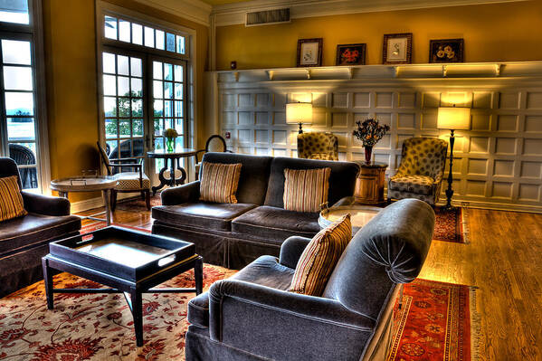 Adirondack's Art Print featuring the photograph The Lobby in the Sagamore by David Patterson