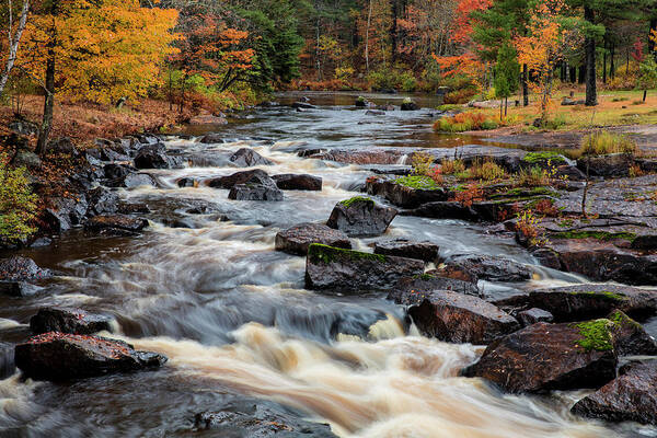 Autumn Art Print featuring the photograph The Middle Branch Of The Escanaba River by Chuck Haney