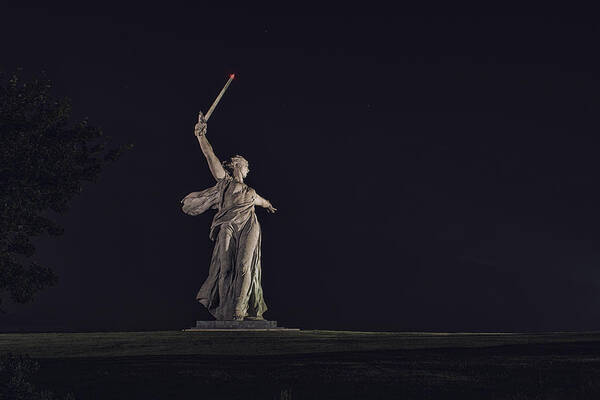 Landscapes Art Print featuring the photograph The Motherland Calls. Stalingrad by Alexandr Marynkin