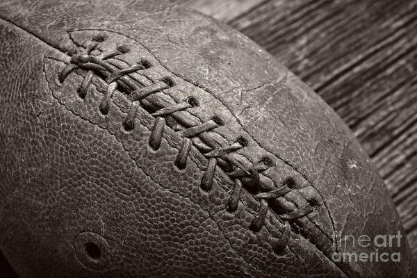 Football Art Print featuring the photograph The Old Pigskin by Edward Fielding