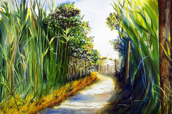 Sandy Art Print featuring the painting The Path Home by Phyllis London