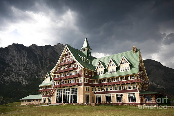 Historic Site Art Print featuring the photograph The Prince of Wales Hotel Waterton Lakes NP by Teresa Zieba