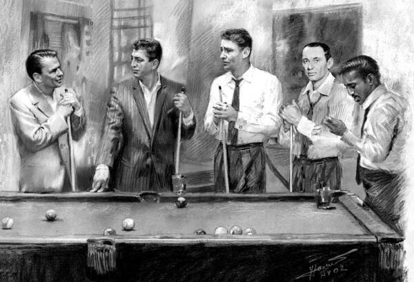 The Rat Pack Art Print featuring the drawing The Rat Pack by Viola El