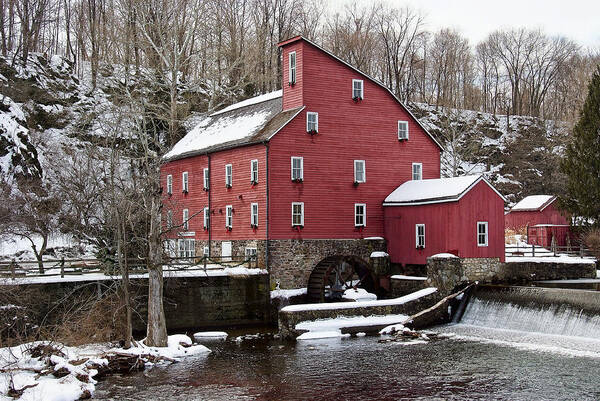The Red Mill Art Print featuring the photograph The Red Mill by Michael Dorn