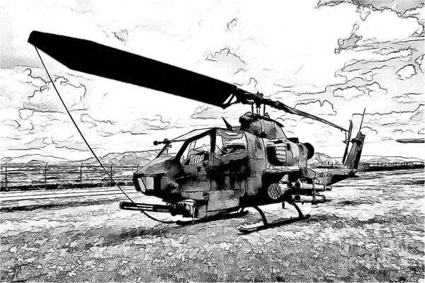 Bell Ah-1 Cobra Art Print featuring the photograph The Snake by Tommy Anderson