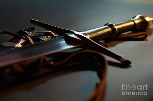 Sword Art Print featuring the photograph The Sword of Aragorn 1 by Micah May