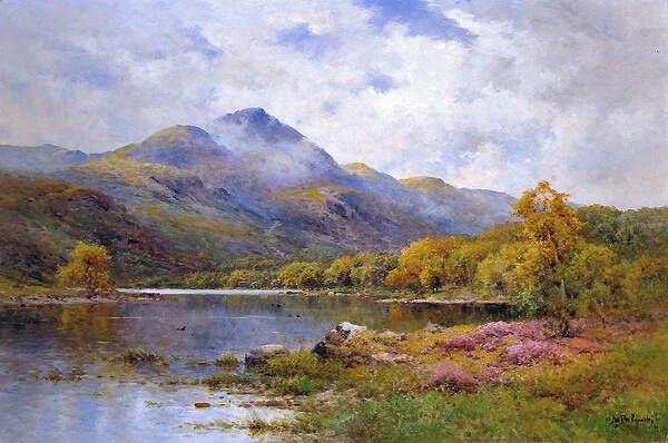 Alfred De Breanski Art Print featuring the digital art The Trossachs Ben by Alfred de Breanski Jr