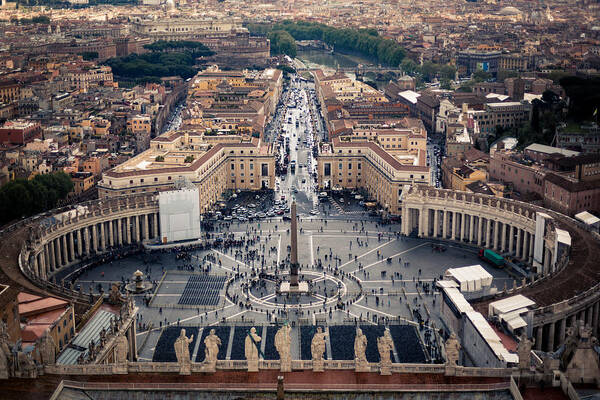 Catholicism Art Print featuring the photograph The Vatican St. Peter's Square by Alex Anashkin