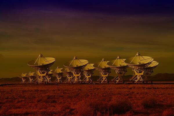 Very Large Array Art Print featuring the photograph The Very Large Array in New Mexico by Jeff Swan