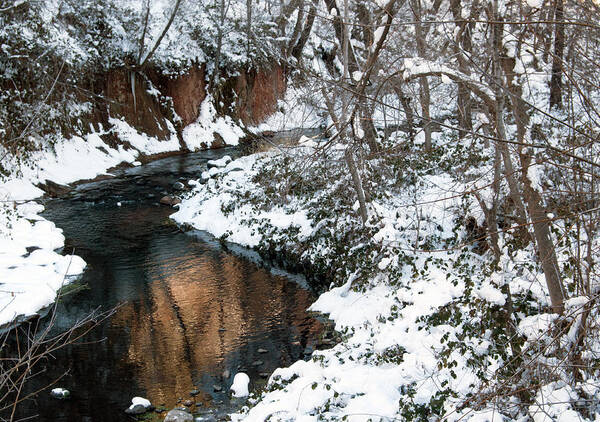 Snow Art Print featuring the photograph The West Fork Creek by Tam Ryan