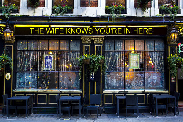 Wife Art Print featuring the photograph The wife Knows Pub by David Pyatt