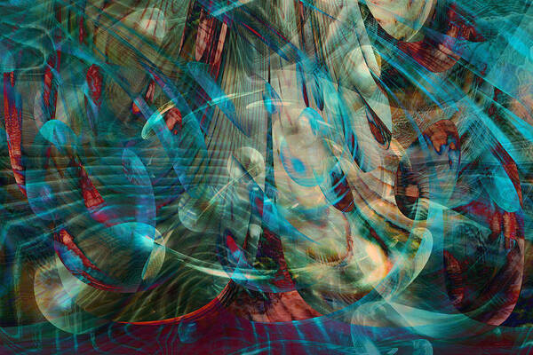 Thoughts In Motion Art Print featuring the digital art Thoughts In Motion by Linda Sannuti