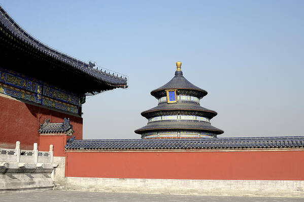 Temple Art Print featuring the photograph Tiantan Park - Beijing China by Brendan Reals