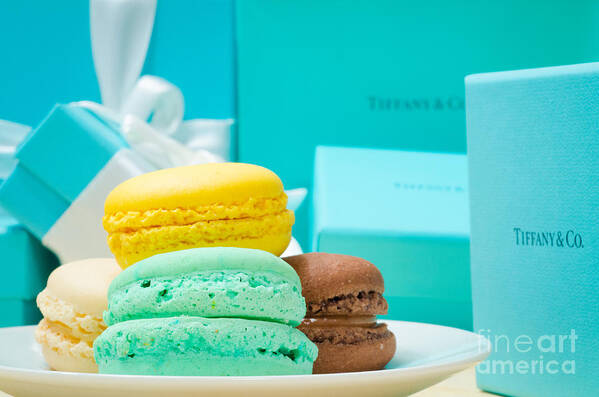 Tiffany Art Print featuring the photograph Tiffany and Company French Macaron by Jonas Luis
