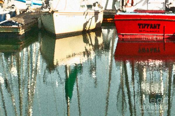 Boat Harbor Art Print featuring the photograph Tiffany Sailed From San Francisco to Moss Landing by Artist and Photographer Laura Wrede