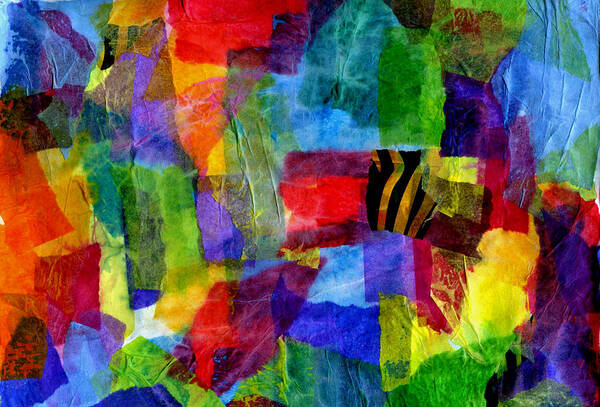 Delaunay Tissue Paper Collage (1st)