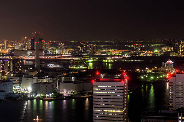 Built Structure Art Print featuring the photograph Tokyo Water Front Night View by I Love Photo And Apple.