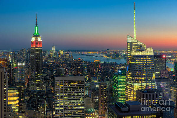 Clarence Holmes Art Print featuring the photograph Top of the Rock Twilight I by Clarence Holmes