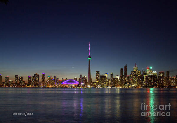 Toronto Art Print featuring the photograph Toronto Skyline Colours by Jale Fancey