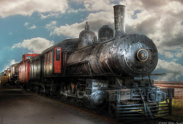 Savad Art Print featuring the photograph Train - Engine - 6 NW Class G Steam Locomotive 4-6-0 by Mike Savad