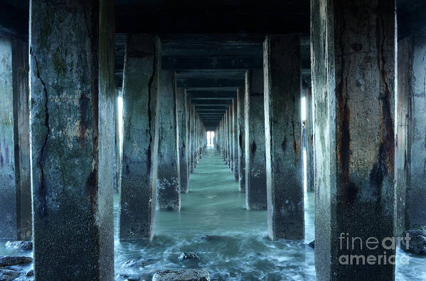  Seascapes Art Print featuring the photograph Into The Blue Zone by Bob Christopher