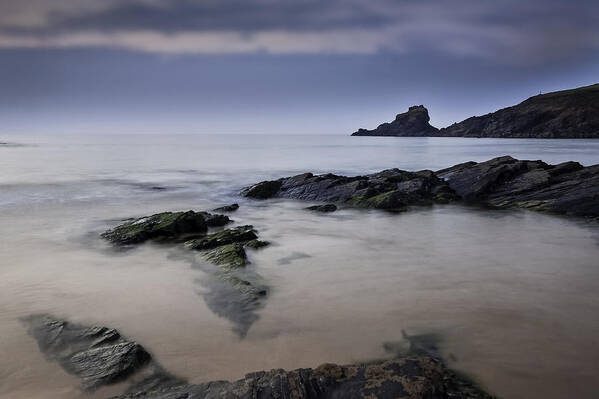 Trevone Bay Art Print featuring the photograph Trevone Bay at Sunrise by Nigel Jones