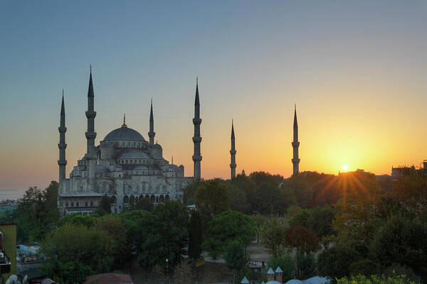 Istanbul Art Print featuring the photograph Turkey, Istanbul, View Of Sultan Ahmed by Westend61