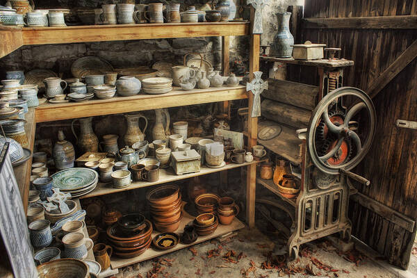 Pottery Art Print featuring the photograph Tweaked n Antiqued by Ian Mitchell