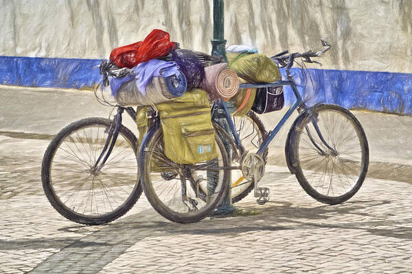 Backpacking Art Print featuring the photograph Two Bicycles by David Letts