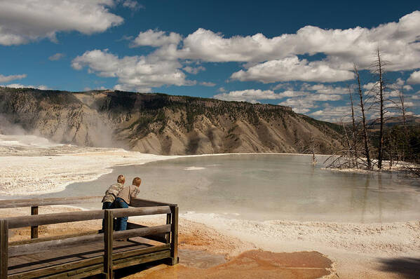 Admiring Art Print featuring the photograph Two Boys Admiring Canary Springs by Howie Garber