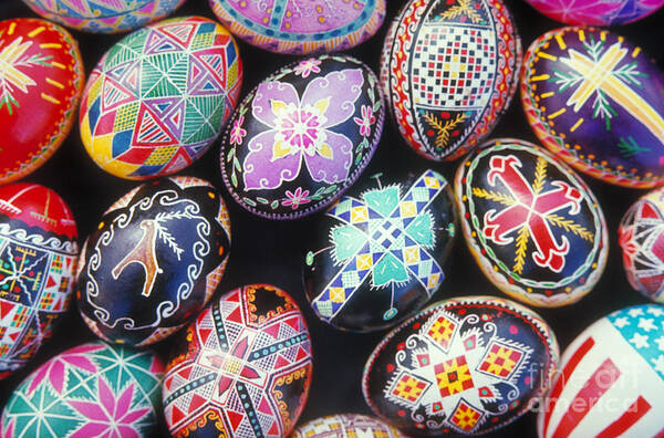 Horizontal Art Print featuring the photograph Ukrainian Easter Eggs by Verlin L Biggs