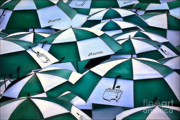 Umbrella Art Print featuring the photograph Umbrellas at the Masters by Walt Foegelle