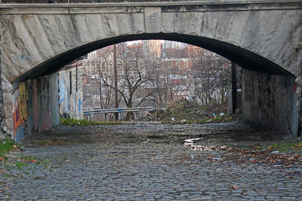 Bridge Art Print featuring the photograph Under River View Park in Hoboken by Steve Breslow