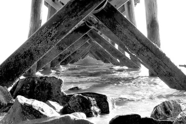 Water Art Print featuring the photograph Under The Boardwalk by Greg Fortier