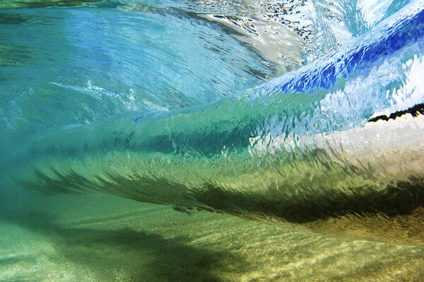 Amaze Art Print featuring the photograph Underwater Wave Curl by Vince Cavataio - Printscapes