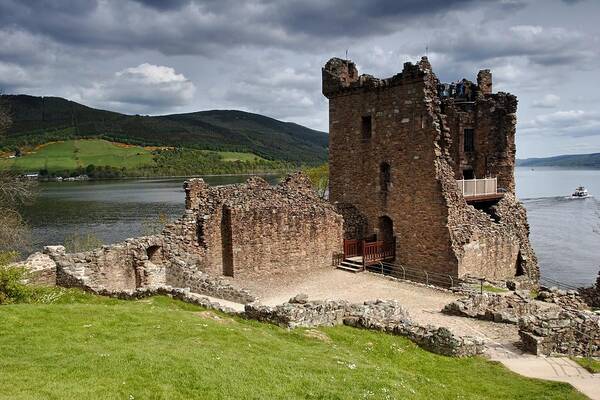 Urquhart Art Print featuring the photograph Urquhart Tower by Mike Farslow