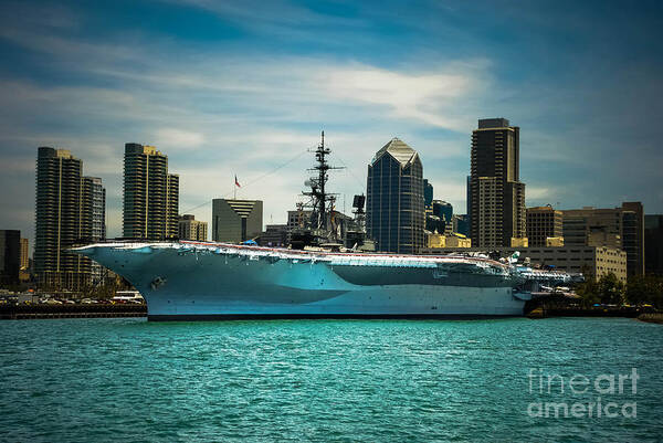 Claudia's Art Dream Art Print featuring the photograph USS MIDWAY MUSEUM CV 41 Aircraft carrier by Claudia Ellis