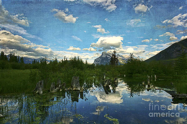 Lake Art Print featuring the photograph Vermillion Lakes Banff National Park by Teresa Zieba