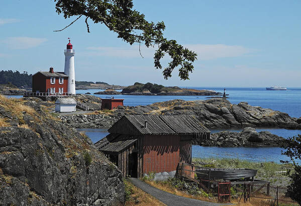 Scenic Art Print featuring the photograph Victoria, B C  Lighthouse by Doug Davidson