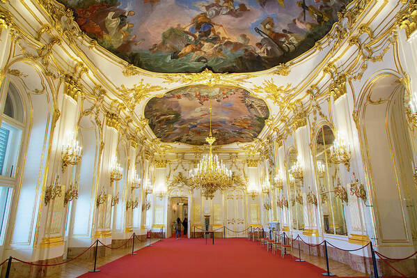 Ceiling Art Print featuring the photograph Vienna, Schonbrunn Palace by Sylvain Sonnet