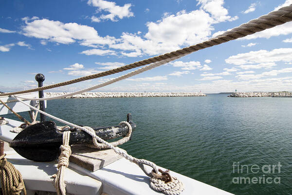 Boat Art Print featuring the photograph View from a Schooner by Patty Colabuono