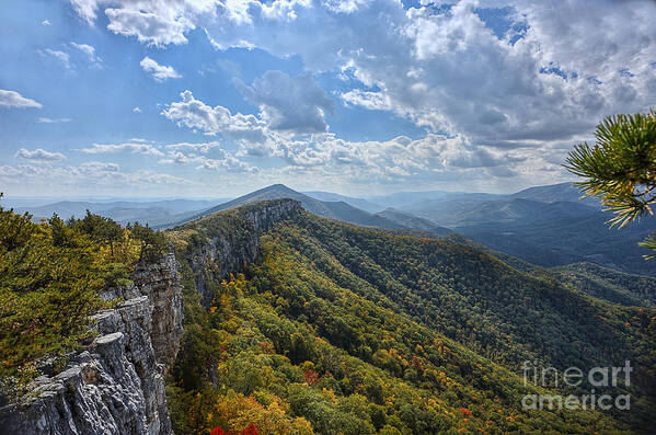 North Fork Mountain Art Print featuring the photograph View from Chimney Rock on North Fork Mountain by Dan Friend
