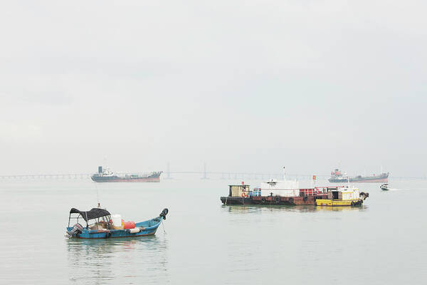 Tranquility Art Print featuring the photograph View Of Malacca Strait From Weld Clan by Laurie Noble